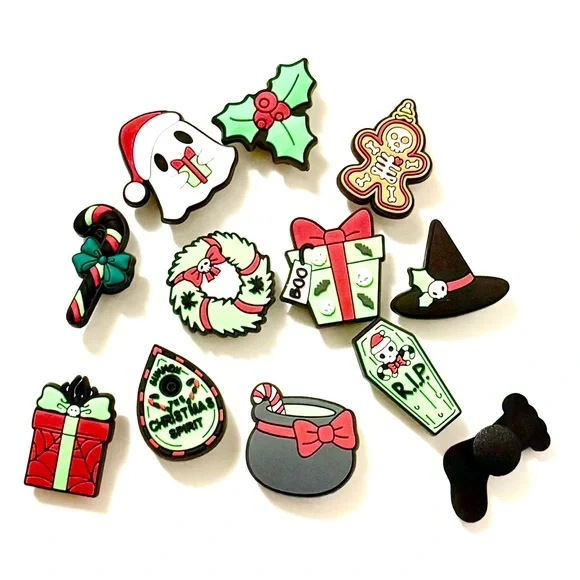 12 Christmas Croc Charms Jibbit Shoe Charm Disney Croc Charms - Picture 10 of 11